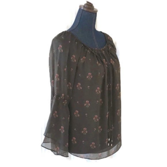 White House Black Market Sheer Boho Festival Top - Picture 5 of 8